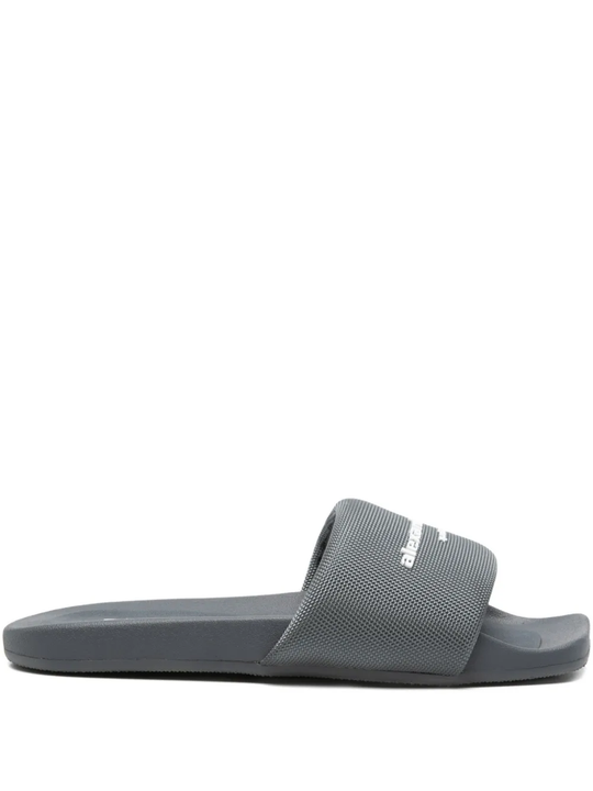 grey sandals, side view