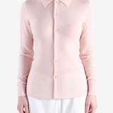 AURALEE - Women High Gauge Soft Cashmere Knit Shirt Cardigan