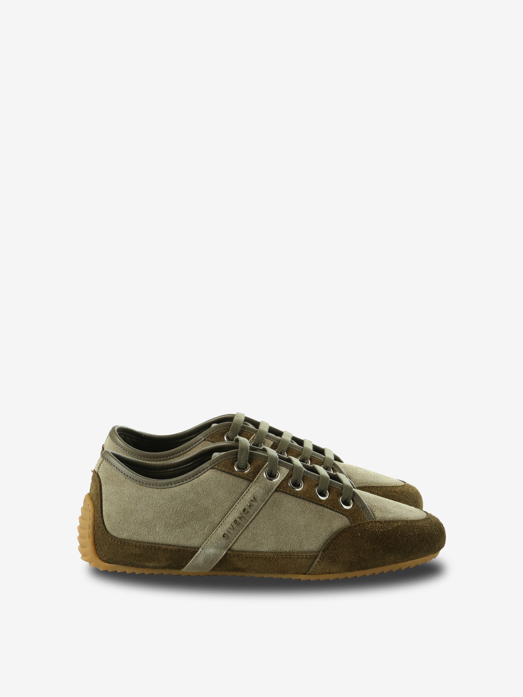 Green sneakers,front view