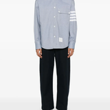 blue shirt, full body view