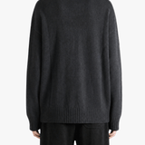 Black knitwear, full body view