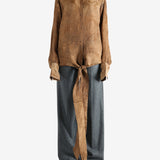 Brown top, full body view