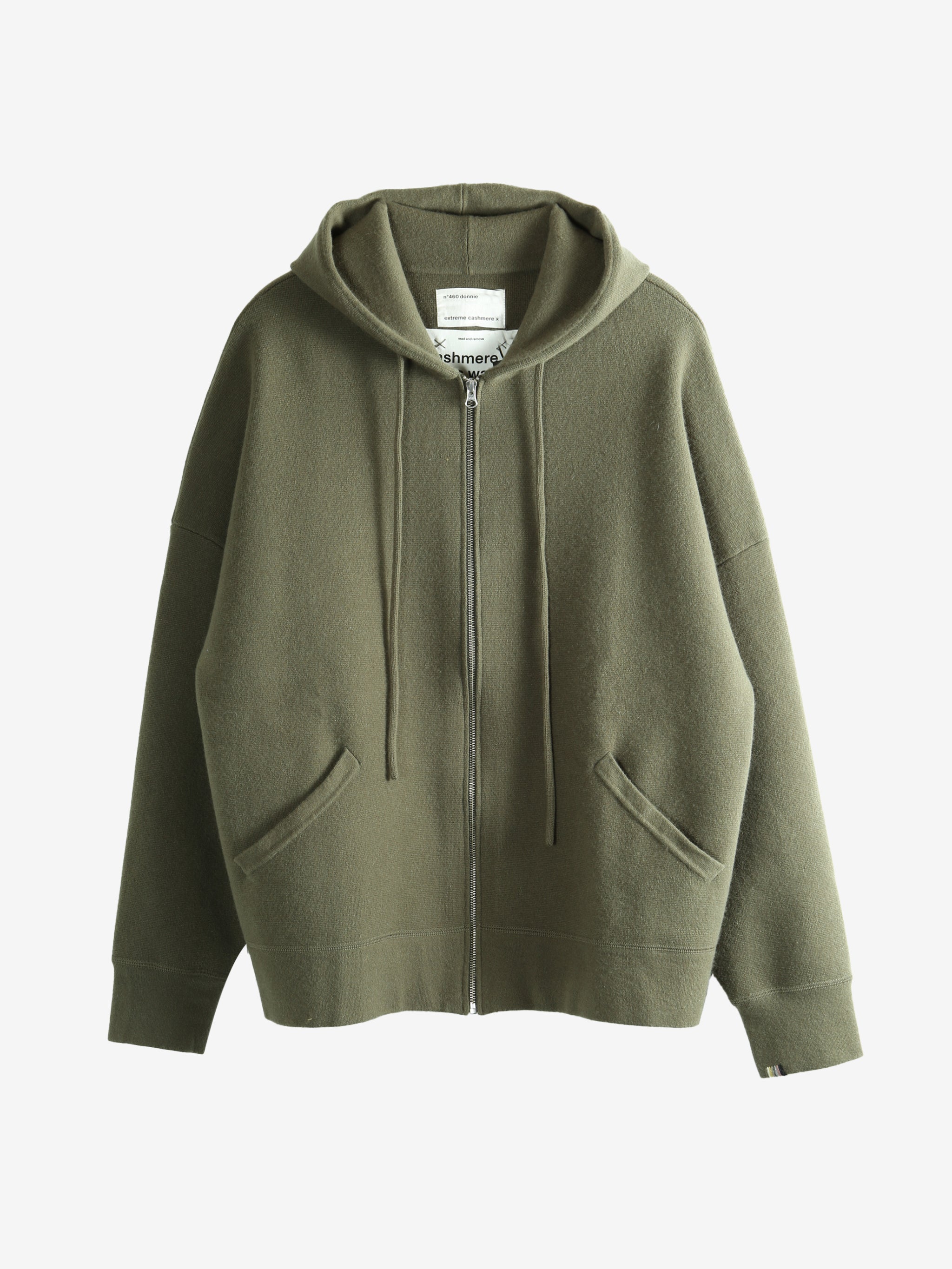 Green hoodie, front view