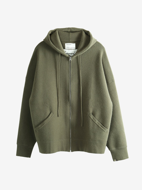 Green hoodie, front view