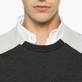 Grey knitwear, front view