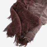 Close up of brown scarves, showing texture of the cashmere fabric