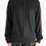 Black hoodie worn by a person, showing the hoodies fit