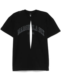 MM6 Maison Margiela - Women Short Sleeved Slit T-Shirt