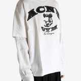 White T-shirt worn by a person, showing the T-shirt's fit