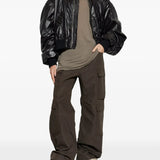 Brown pants, full body view