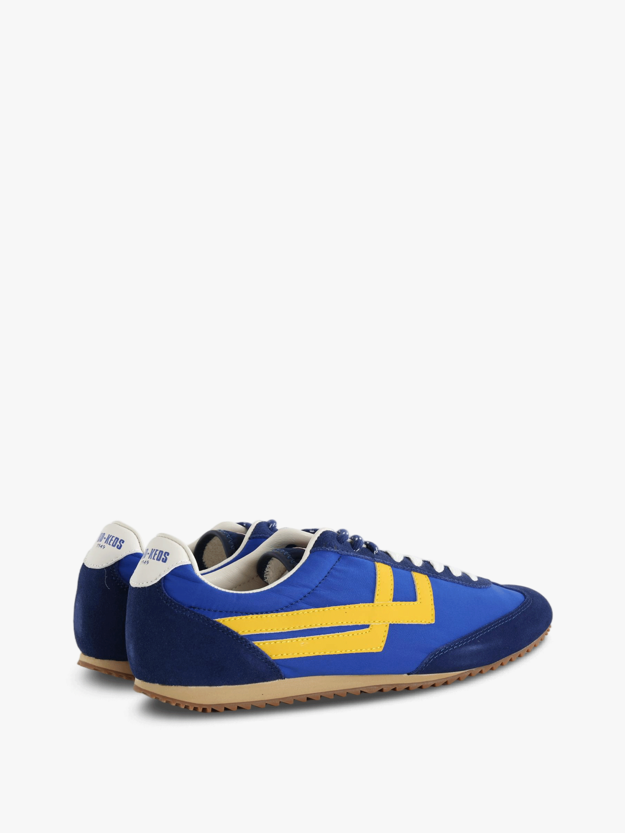 Blue shoes, side view
