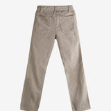 Tan pants, back view showing tonal topstitching
