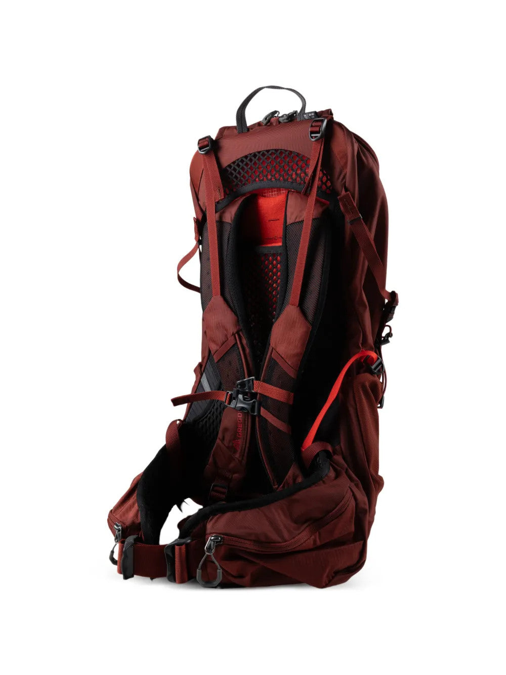 Burgundy bag, front view