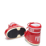 Red boots, front view