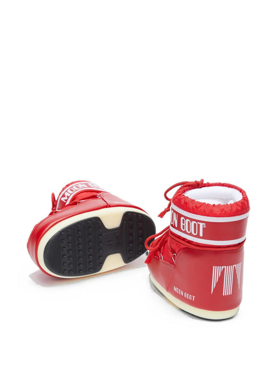 Red boots, front view