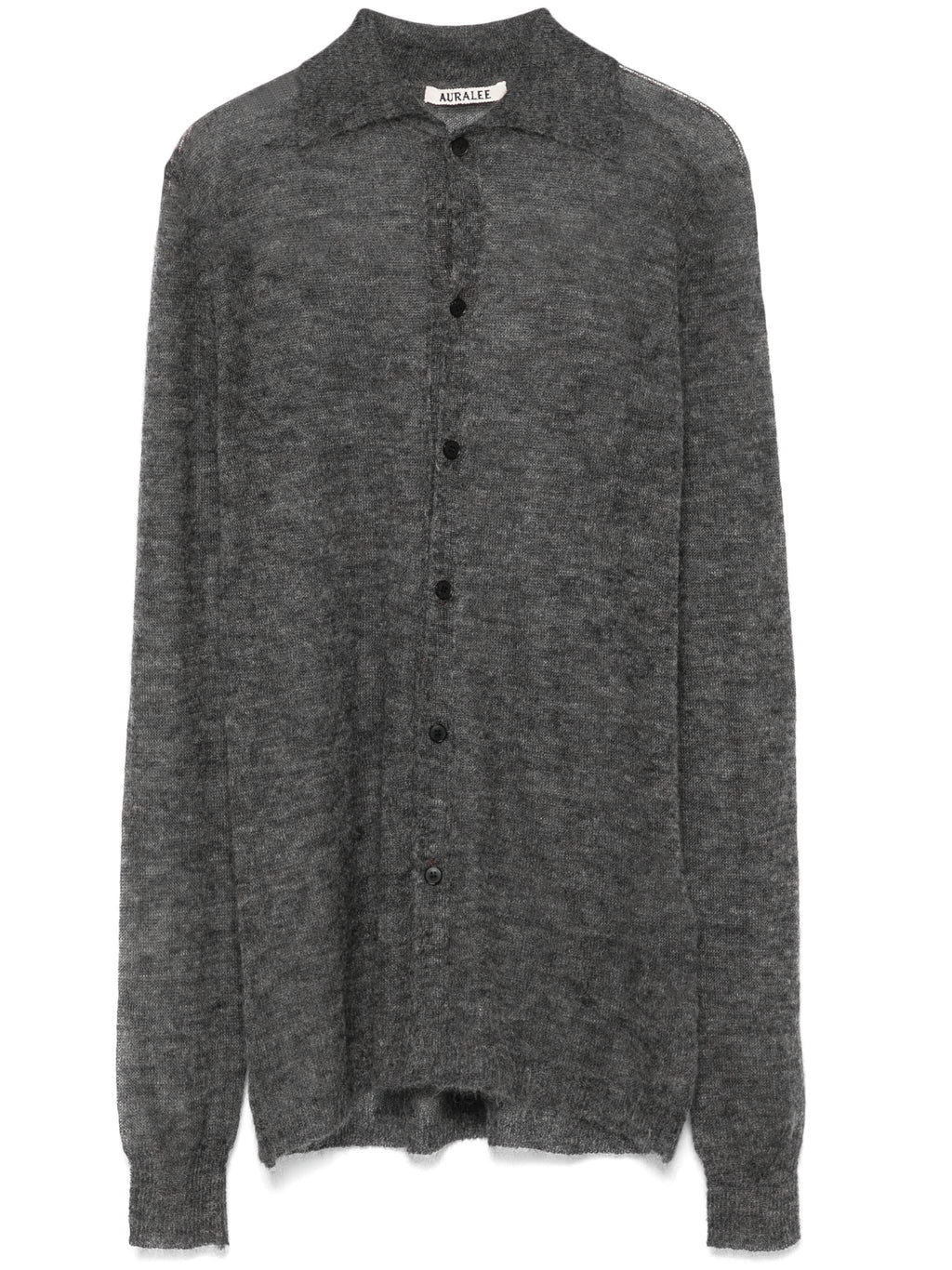 AURALEE - Women Kid Mohair Sheer Knit Shirt Cardigan