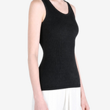 Black t-shirt worn by a person, showing the t-shirt fit