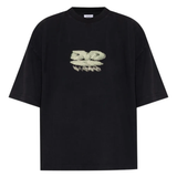 Black t-shirt, front view