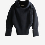 Black sweater, front view