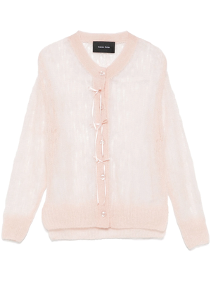 SIMONE ROCHA - Cropped Long Sleeve Cardigan w/ Bow