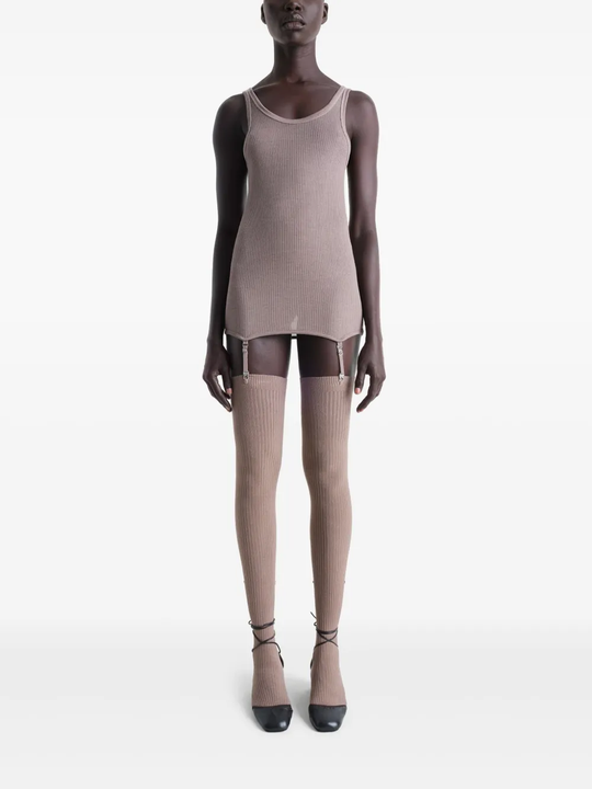 Pink tops, full body view