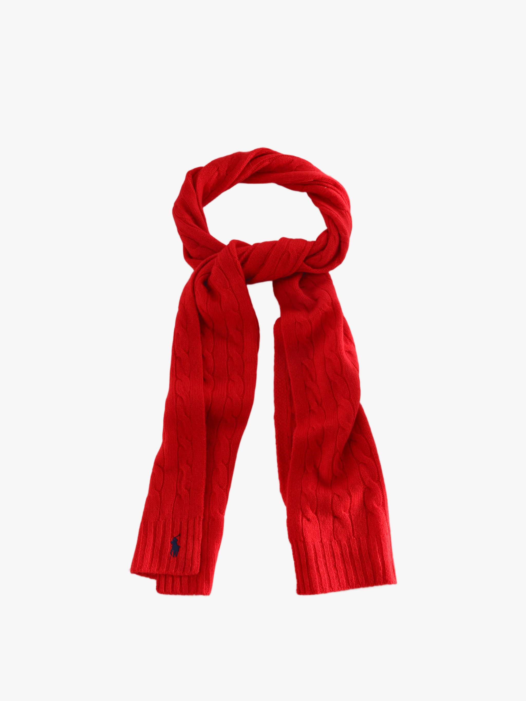 Red scarf, front view
