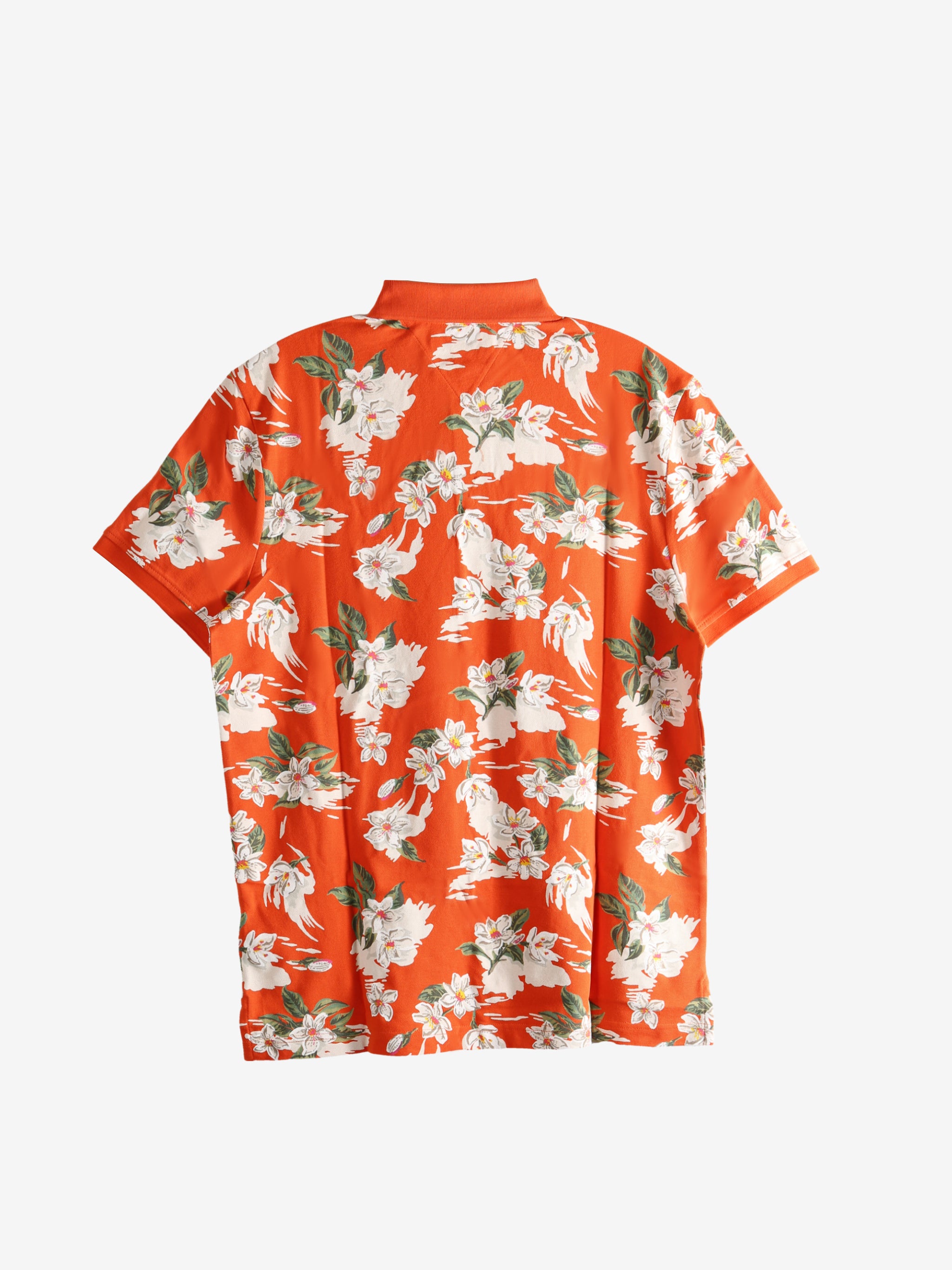 Orange shirt, back view