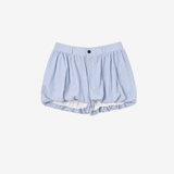 Blue shorts, front view