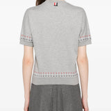 Grey t-shirt worn by a person, showing the t-shirt's fit