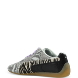 Black flats, back view