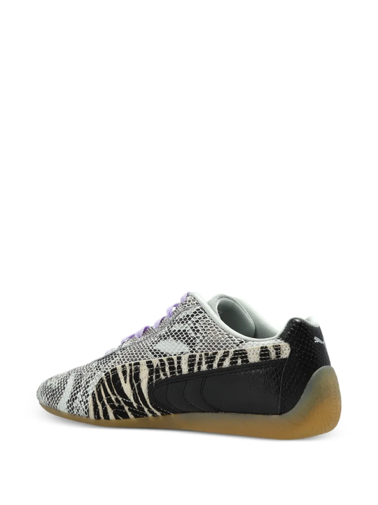Black flats, back view