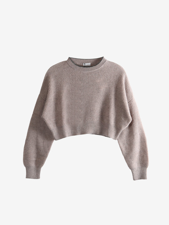 Tan knitwears, front view