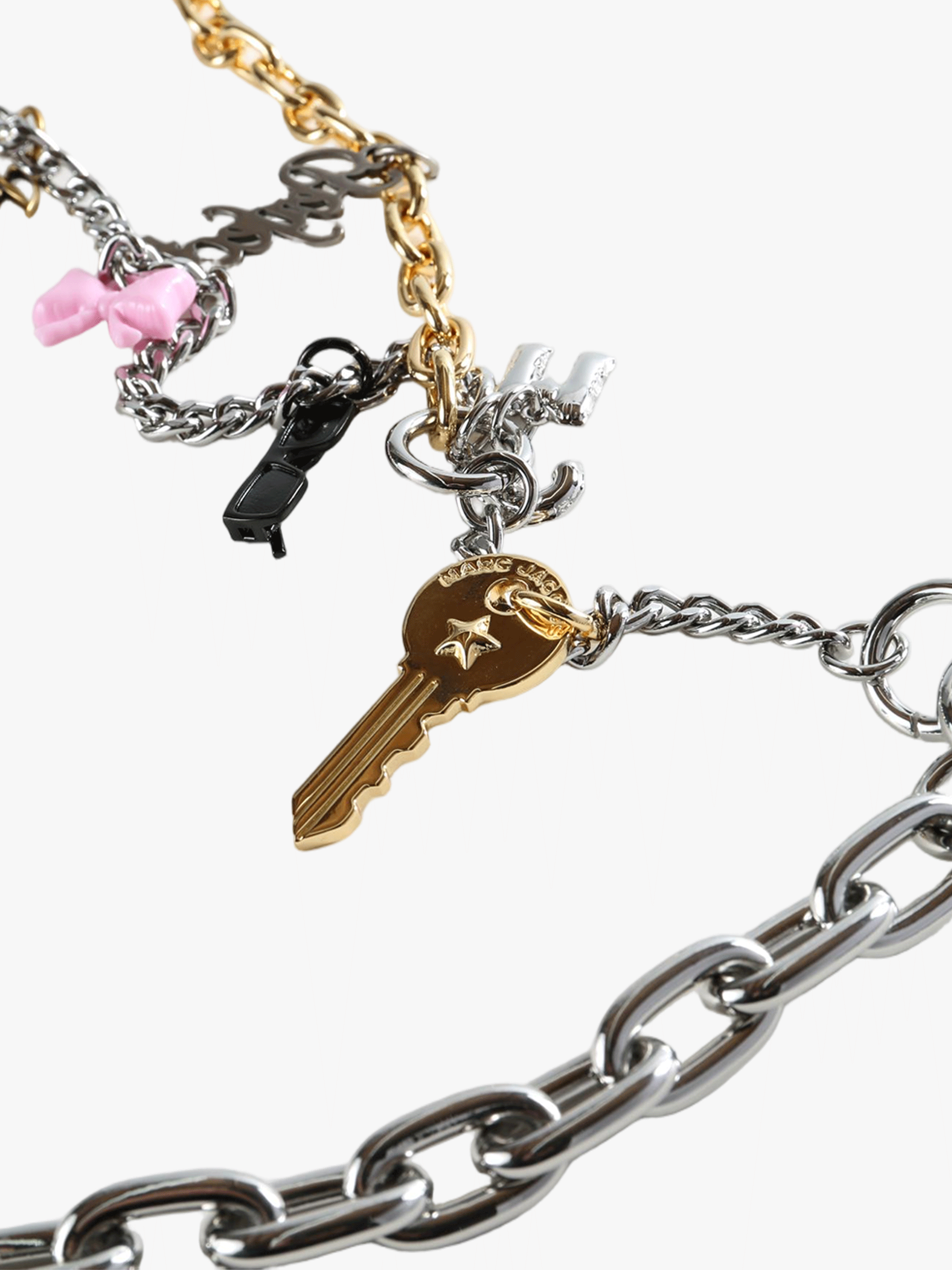 Close up of the grey strap, showing texture of the iron fabric