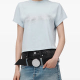 Blue t-shirt, front view