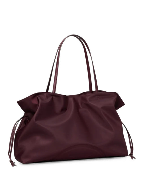 Burgundy bag, front view