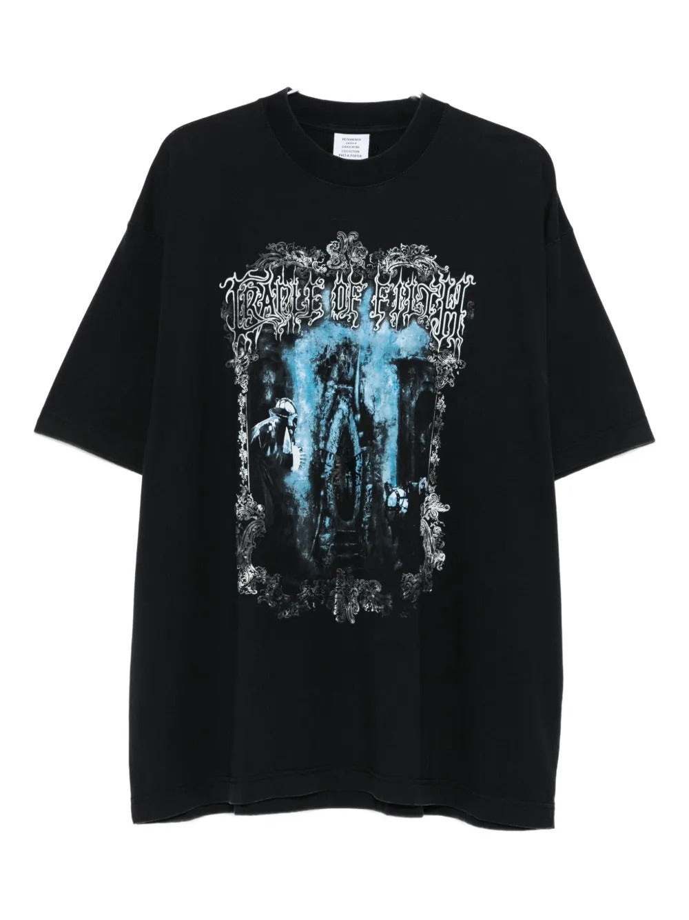 Black t-shirt, front view