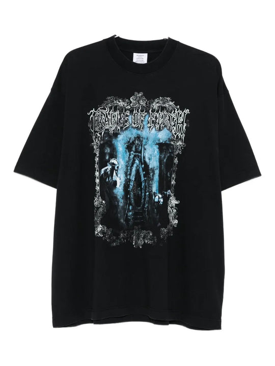 Black t-shirt, front view