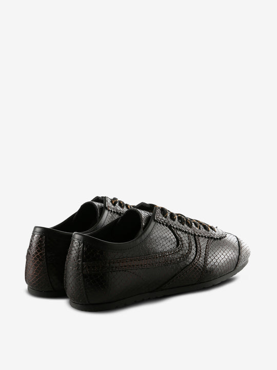 Brown shoes, back view