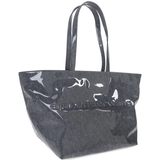 Gray tote bag,side view
