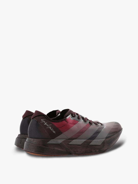 Burgundy shoes, back view