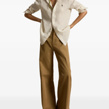 Tan knitwear, full body view