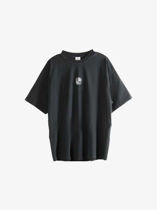 Black t-shirt, front view