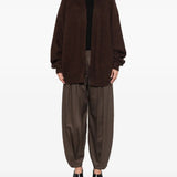 Brown knitwear, full body view