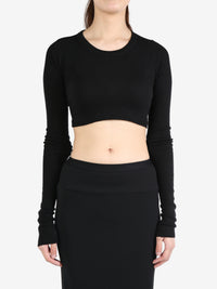 RICK OWENS - Women Long Sleeve Crop Tee