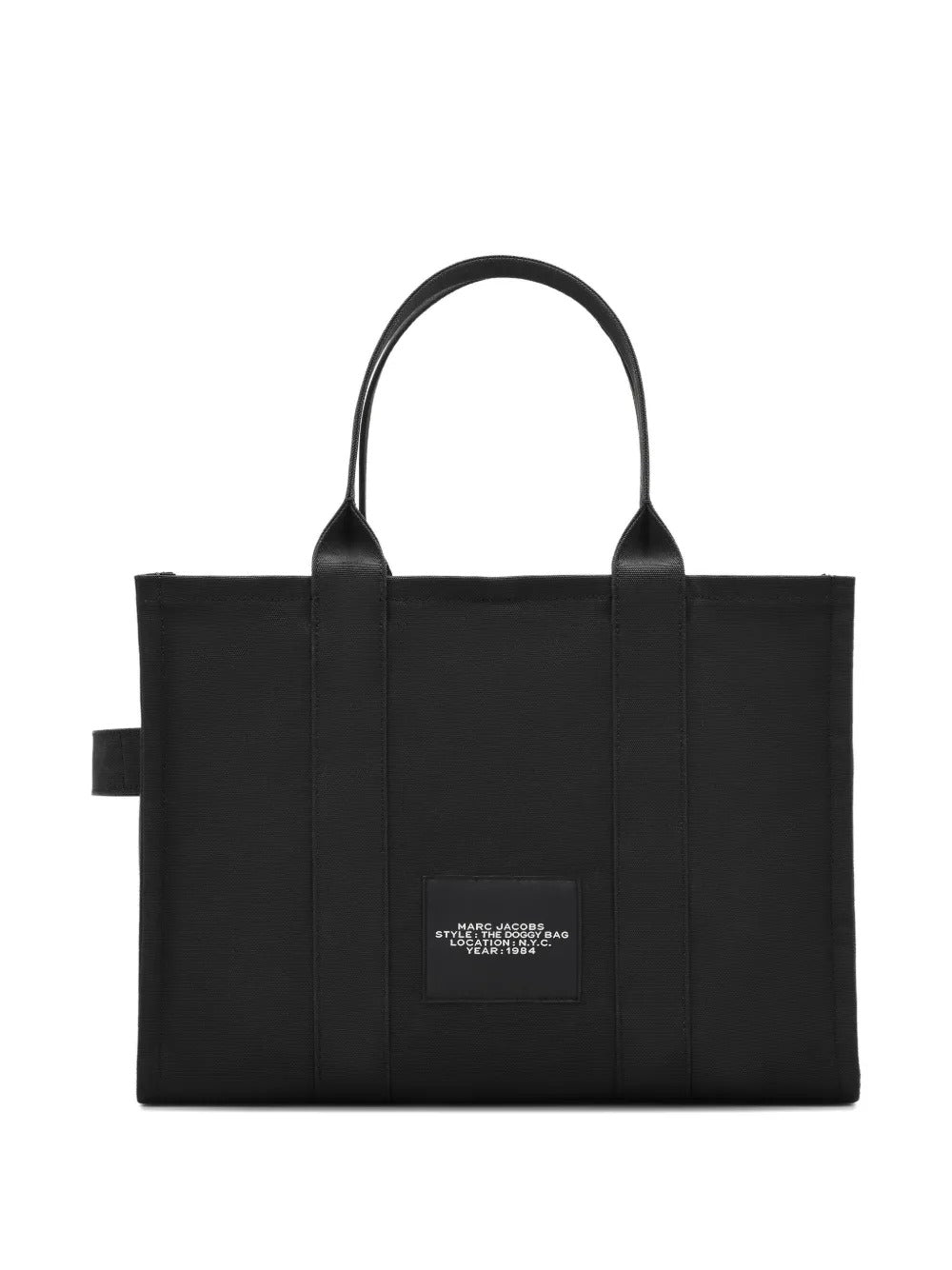 Black bags, back view