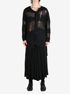 YOHJI YAMAMOTO POUR HOMME - Men Distressed Oversized Cardigan