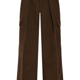 BURBERRY - Women High Waisted Cargo Wide Leg Trousers