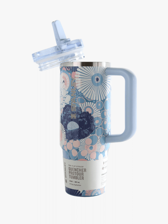 Blue product, front view