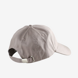 Tan hat, back view