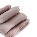 Close up of Pink scarf, showing detail